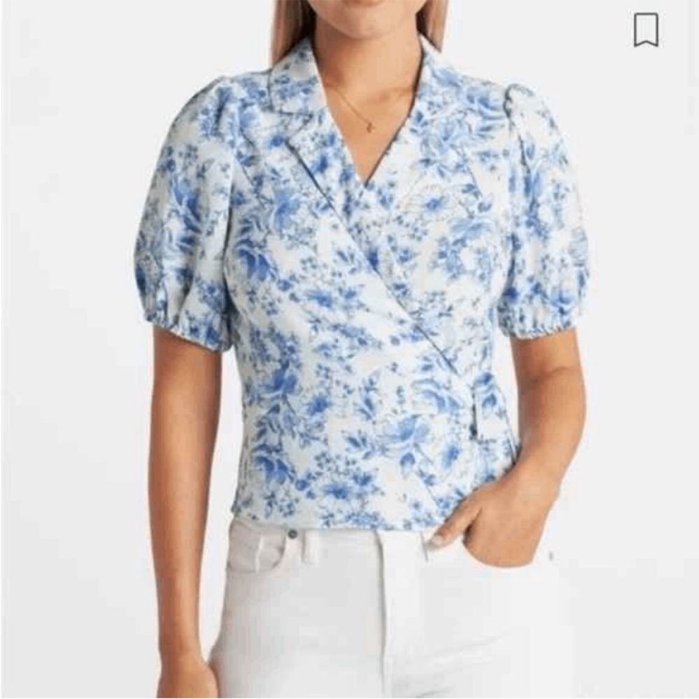 VIOLETS AND ROSES STITCH FIX OPRAH SHORT SLEEVE FLORAL WRAP BLOUSE. NWT. SIZE 2X